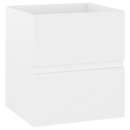 Sink Cabinet With Basin | White | Engineered wood and ceramic | Small