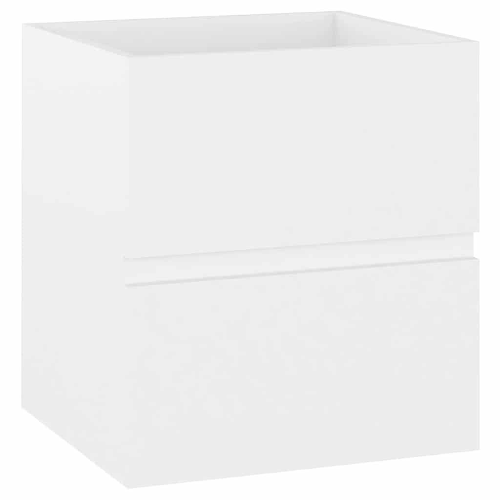 Sink Cabinet With Basin | White | Engineered wood and ceramic | Small