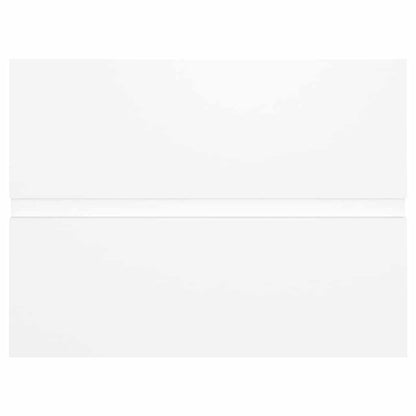 Sink Cabinet with Built-in Basin White Engineered Wood