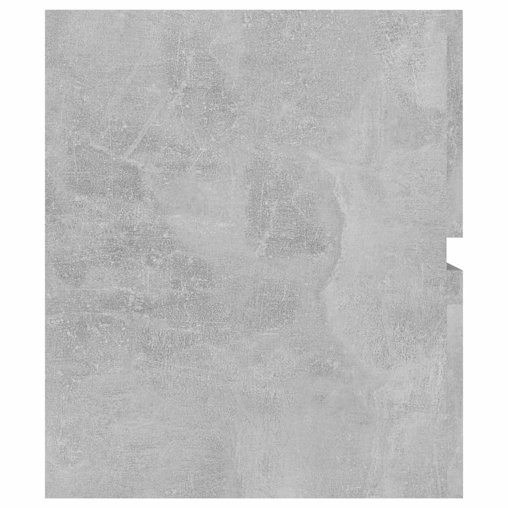 Sink Cabinet with Built-in Basin Concrete Grey Engineered Wood