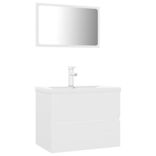 Bathroom Furniture Set | White | Engineered Wood | Medium