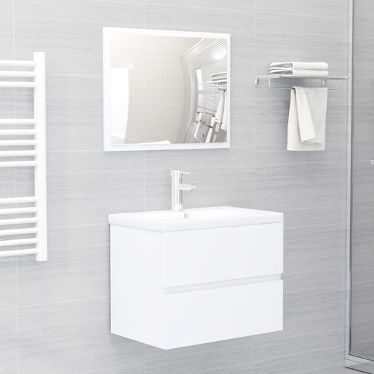Bathroom Furniture Set | White | Engineered Wood | Medium