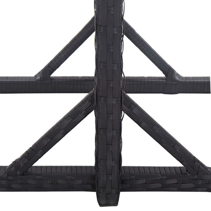Dining Set | Black | Polyethylene rattan, Powder-coated steel, Glass
