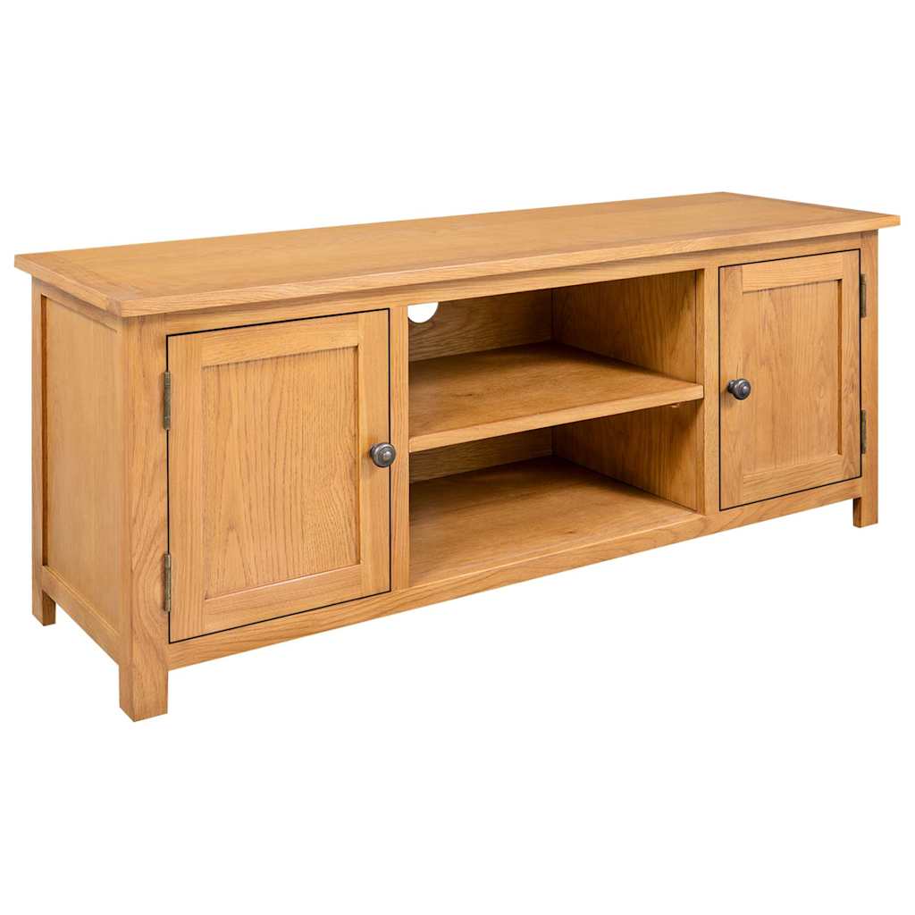 327434 vidaXL TV Cabinet 110x35x44 cm Solid Oak Wood