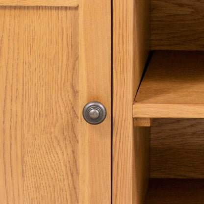327434 vidaXL TV Cabinet 110x35x44 cm Solid Oak Wood