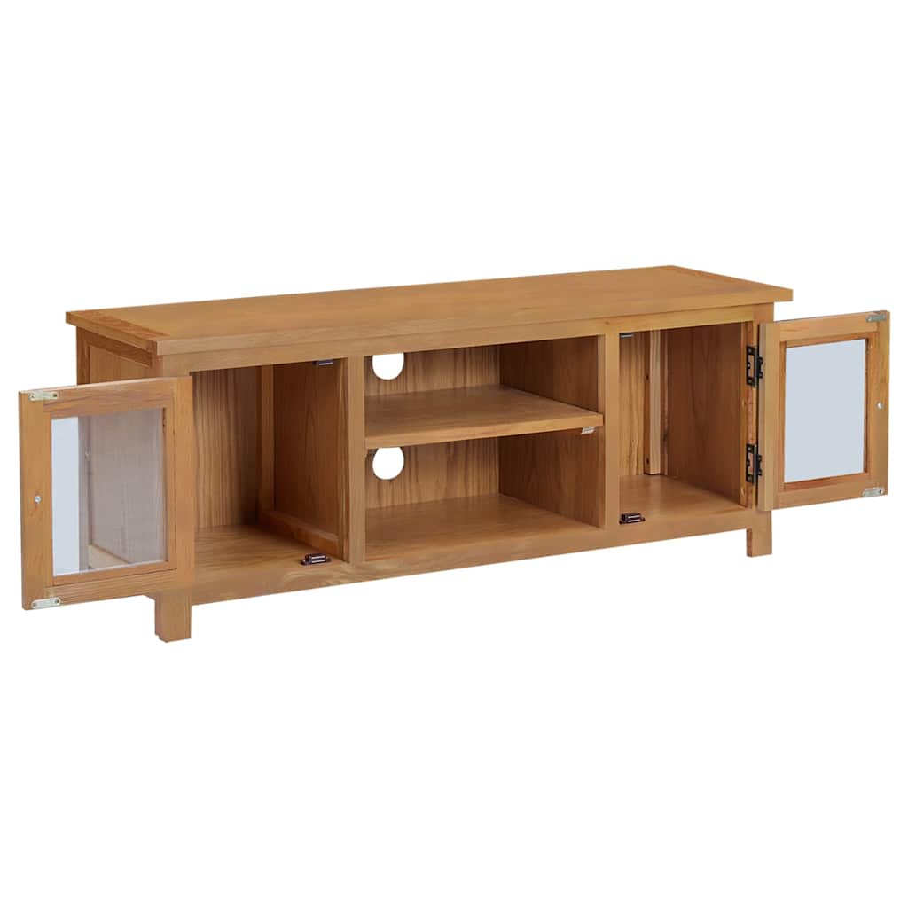 327435 vidaXL TV Cabinet 110x35x44 cm Solid Oak Wood