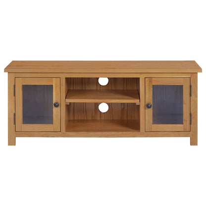 327435 vidaXL TV Cabinet 110x35x44 cm Solid Oak Wood
