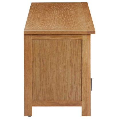 327435 vidaXL TV Cabinet 110x35x44 cm Solid Oak Wood