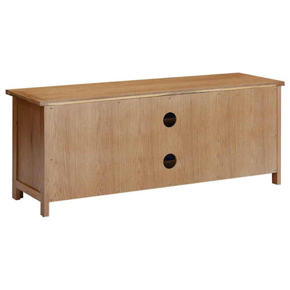 327435 vidaXL TV Cabinet 110x35x44 cm Solid Oak Wood