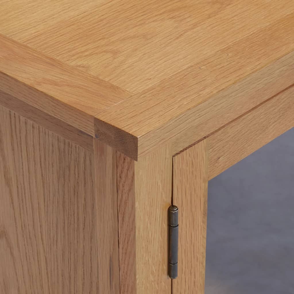 327435 vidaXL TV Cabinet 110x35x44 cm Solid Oak Wood