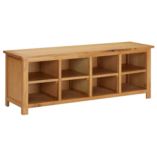 327436 vidaXL Shoe Rack 114x37x45 cm Solid Oak Wood