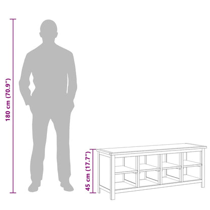 Shoe Rack 114x37x45 cm Solid Oak Wood