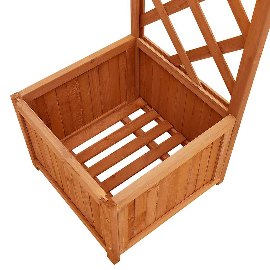 316388 vidaXL Garden Pergola with Planter Solid Firwood