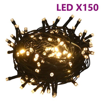 60 Piece Christmas Ball Set with Peak and 150 LEDs Rose Gold