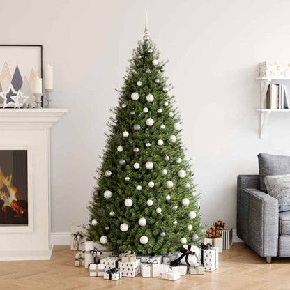 120 Piece Christmas Ball Set with Peak and 300 LEDs White&Gey