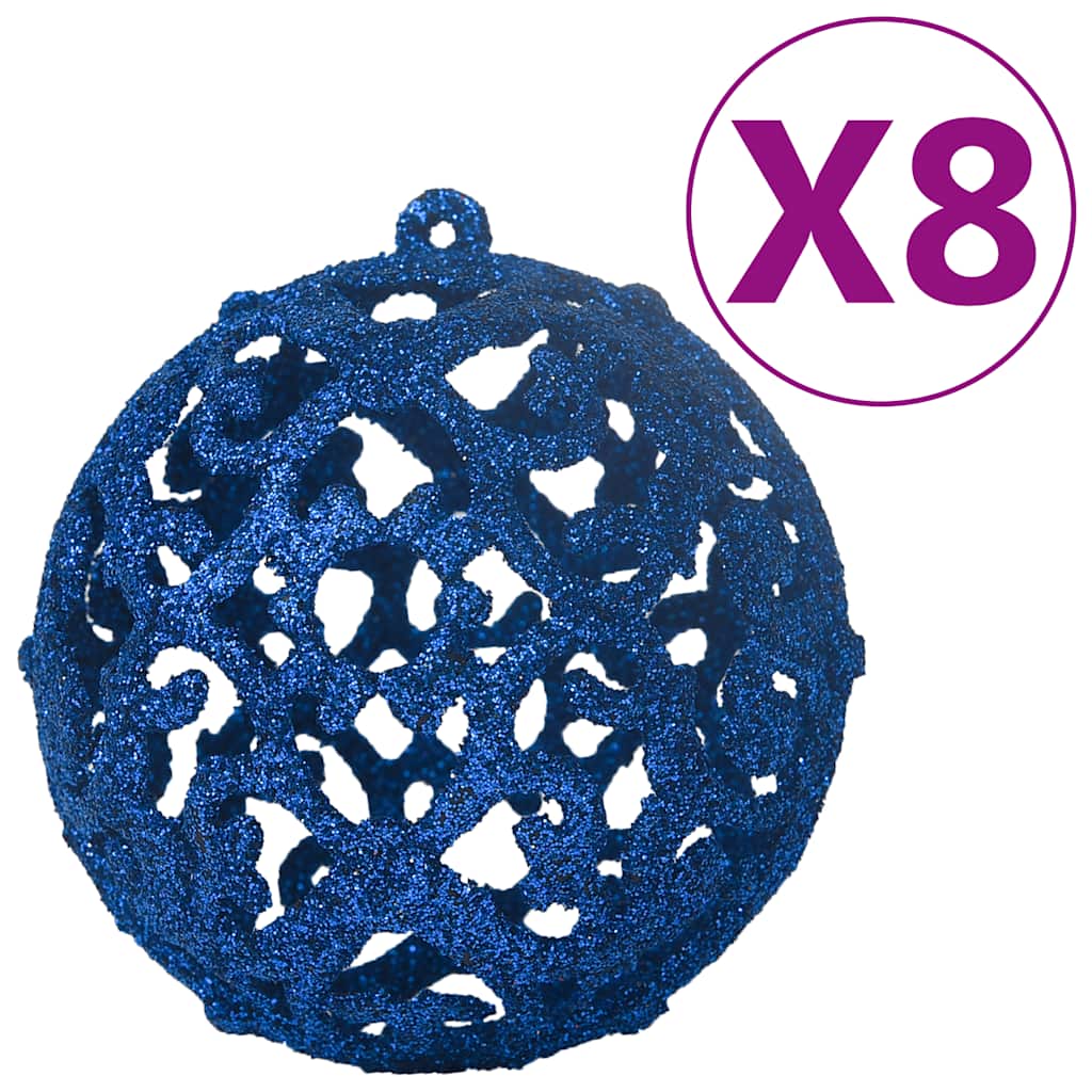Christmas Ball Set | Set of 100 | Blue | Plastic | Mixed sizes
