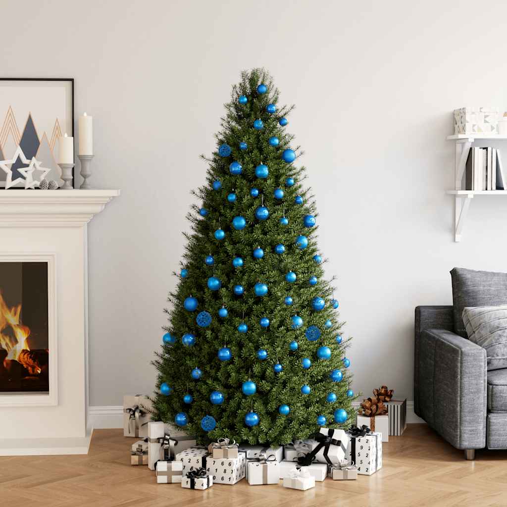 Christmas Ball Set | Set of 100 | Blue | Plastic | Mixed sizes