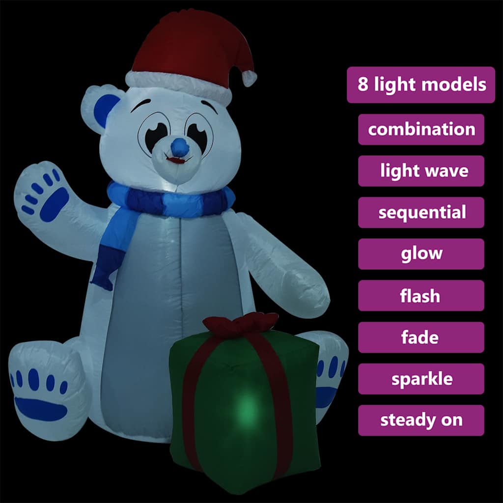 Christmas Inflatable Polar Bear LED Indoor and Outdoor 1,8 m
