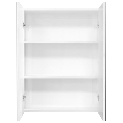 331525 vidaXL Bathroom Mirror Cabinet 60x15x75 cm MDF Shining White