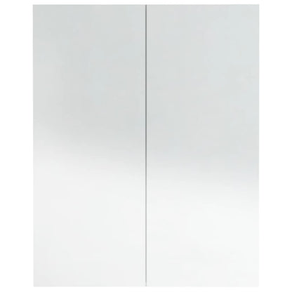 331525 vidaXL Bathroom Mirror Cabinet 60x15x75 cm MDF Shining White