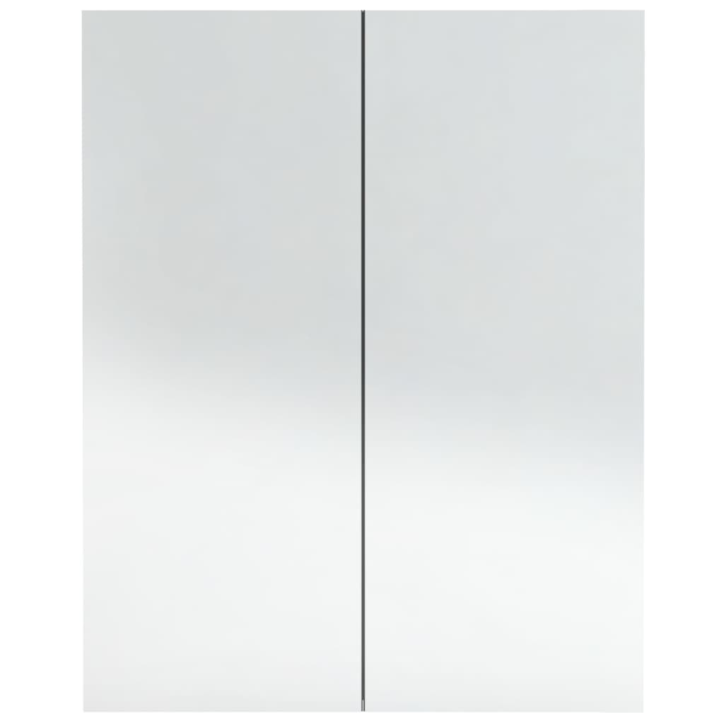 Bathroom Mirror Cabinet 60x15x75 cm MDF Concrete Grey
