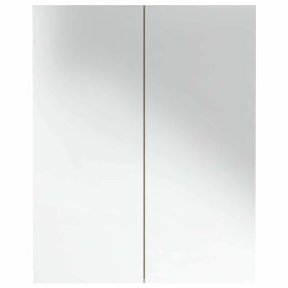 331530 vidaXL Bathroom Mirror Cabinet 60x15x75 cm MDF White and Oak