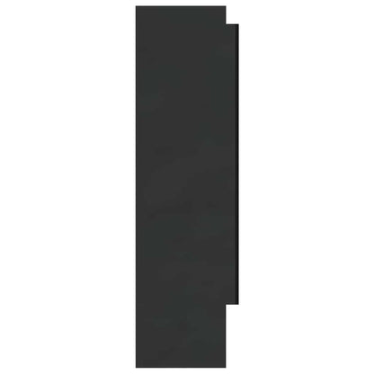 331531 vidaXL Bathroom Mirror Cabinet 80x15x60 cm MDF Shining Black