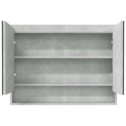 331535 vidaXL Bathroom Mirror Cabinet 80x15x60 cm MDF Concrete Grey