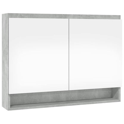 331535 vidaXL Bathroom Mirror Cabinet 80x15x60 cm MDF Concrete Grey