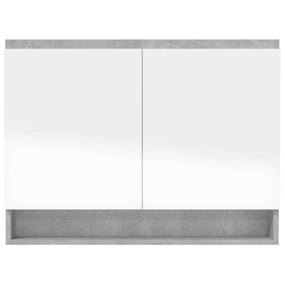 331535 vidaXL Bathroom Mirror Cabinet 80x15x60 cm MDF Concrete Grey