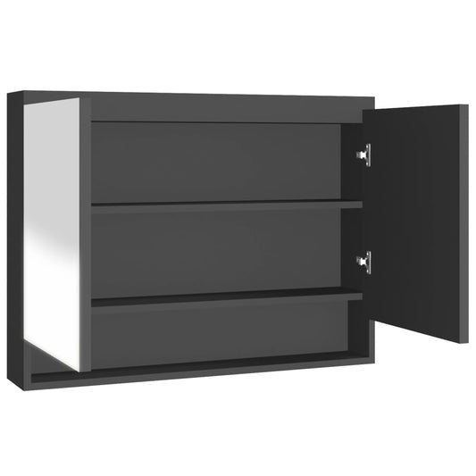 Mirror Cabinet | Anthracite | MDF with melamine surface, Glass