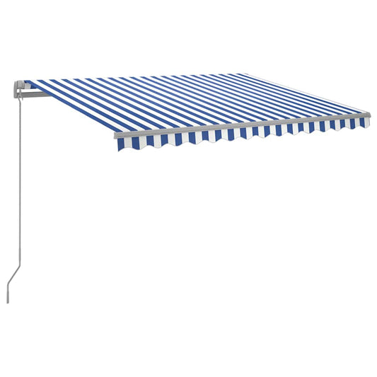 Retractable Awning Blue and White 300 x 250 cm