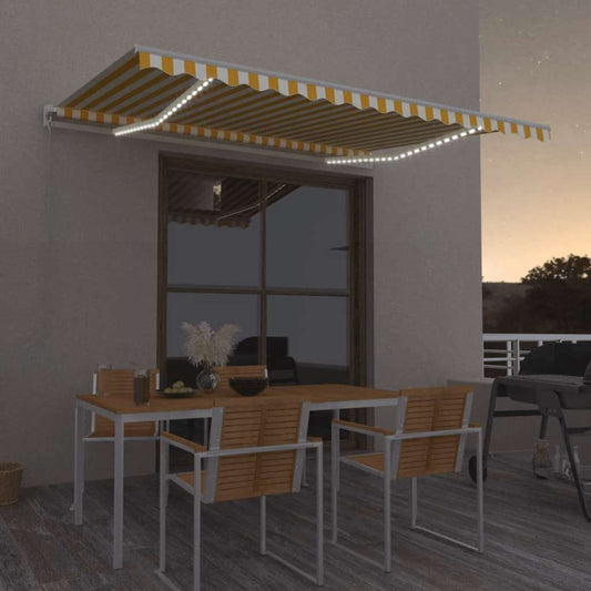 Retractable Awning | Yellow and White