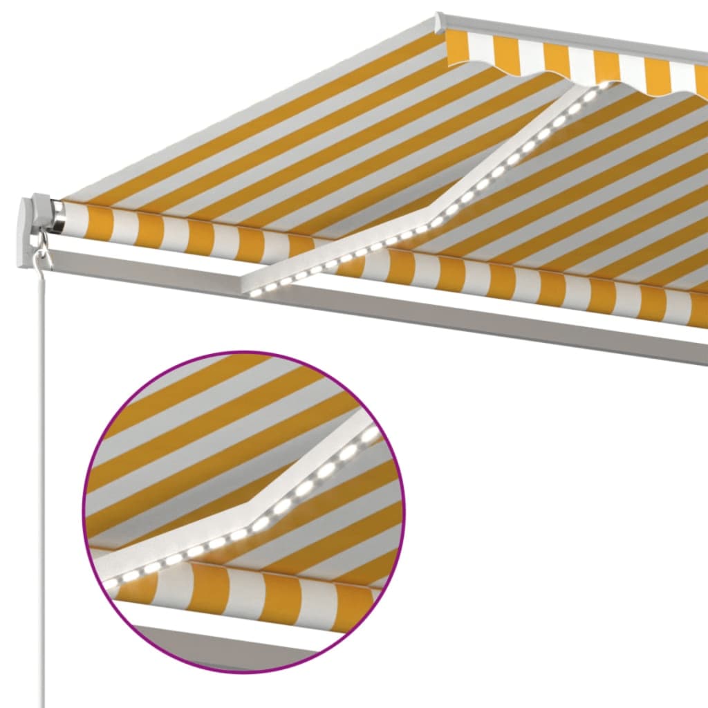 Retractable Awning | Yellow and white
