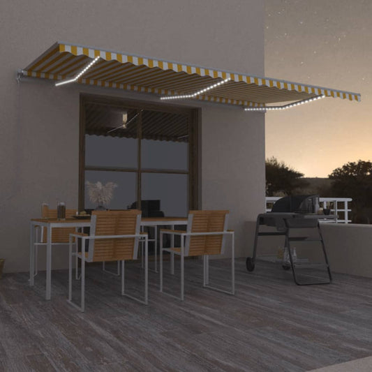 Retractable Awning | Yellow and White
