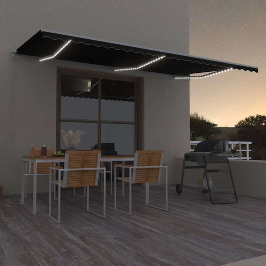 Retractable Awning | Anthracite | Powder-coated aluminium | 600 x 300 cm