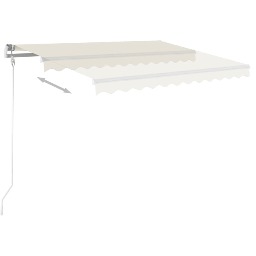Manual Retractable Awning 400x350 cm Cream