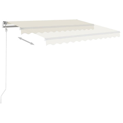 Manual Retractable Awning 400x350 cm Cream