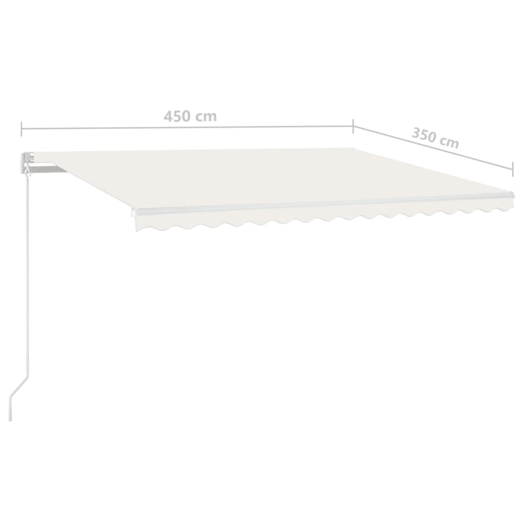 Manual Retractable Awning 450x350 cm Cream