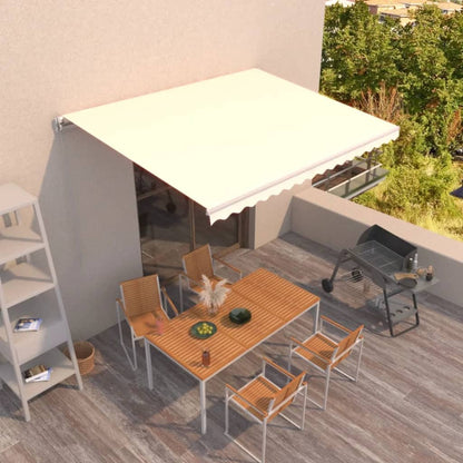 Manual Retractable Awning 450x350 cm Cream