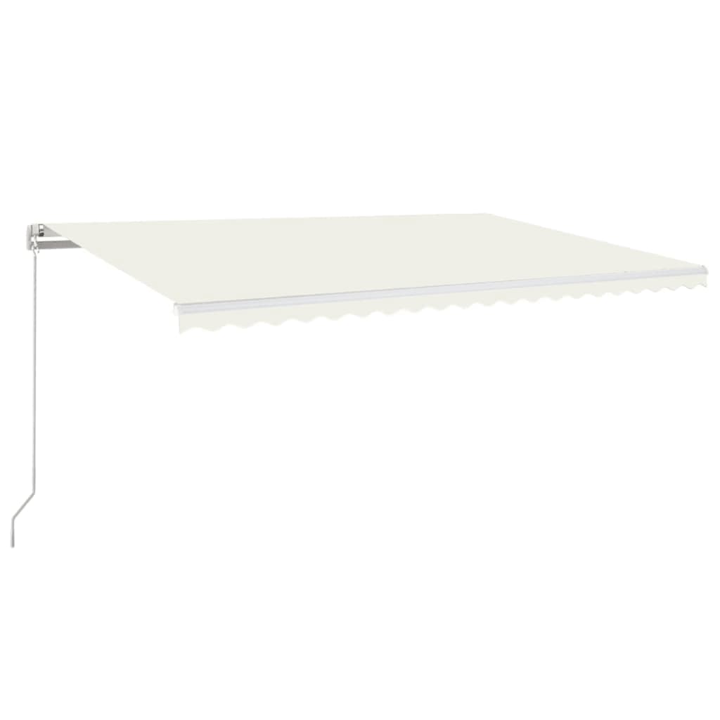 Manual Retractable Awning 500x350 cm Cream