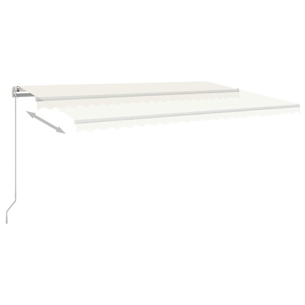 Manual Retractable Awning 500x350 cm Cream