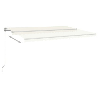 Manual Retractable Awning 500x350 cm Cream