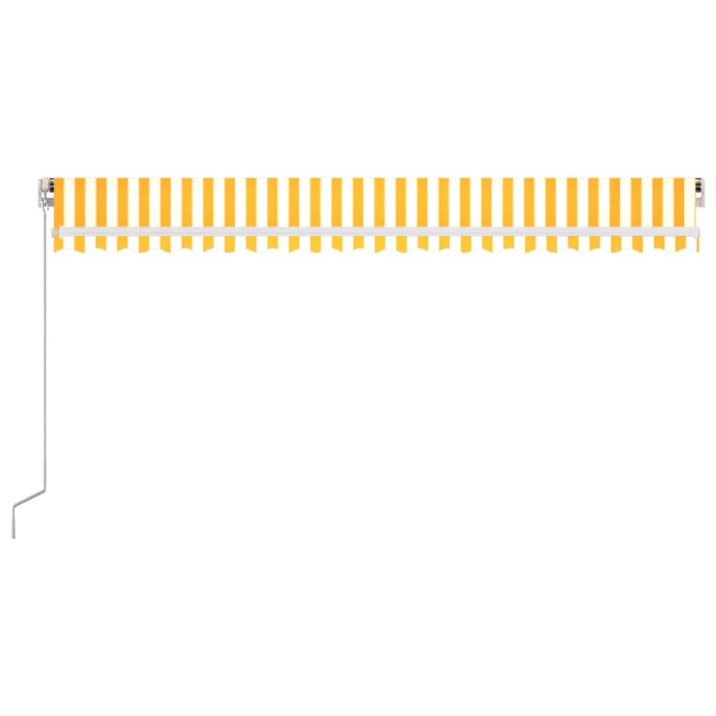Manual Retractable Awning 500x350 cm Yellow and White