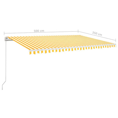 Retractable Awning | Yellow and White