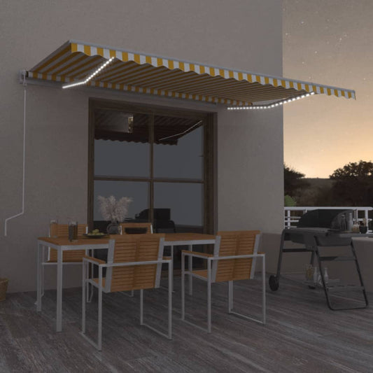 Retractable Awning | Yellow and White