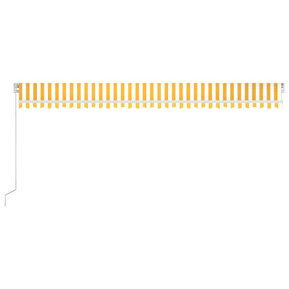 Manual Retractable Awning 600x350 cm Yellow and White