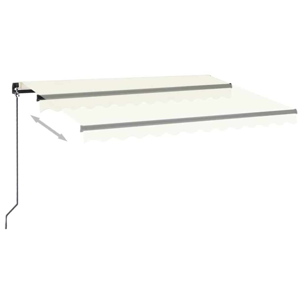 Manual Retractable Awning 350x250 cm Cream