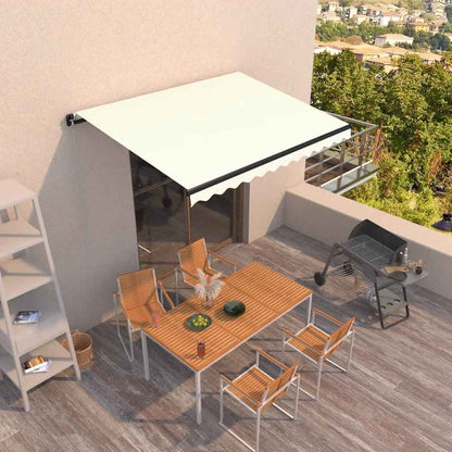 Manual Retractable Awning 350x250 cm Cream