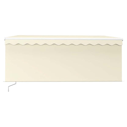 Manual Retractable Awning with Blind&LED 3x2.5m Cream